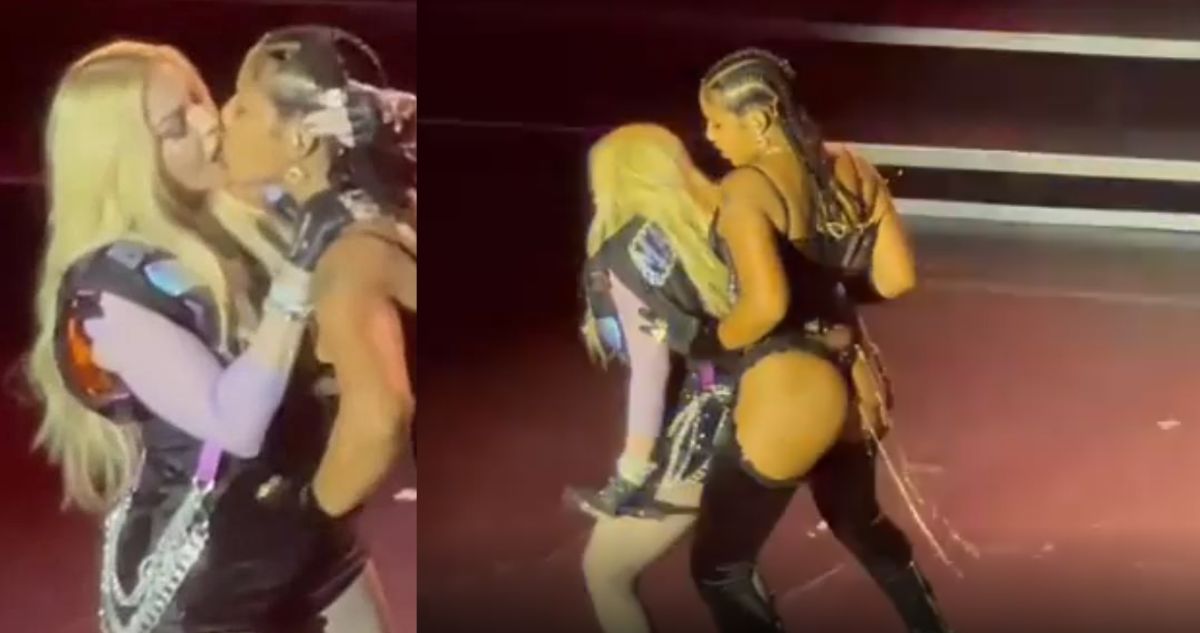 Madonna y Tokischa se dan un beso