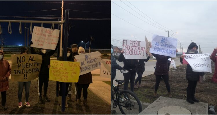 Manifestación de vecinos contra puente industrial