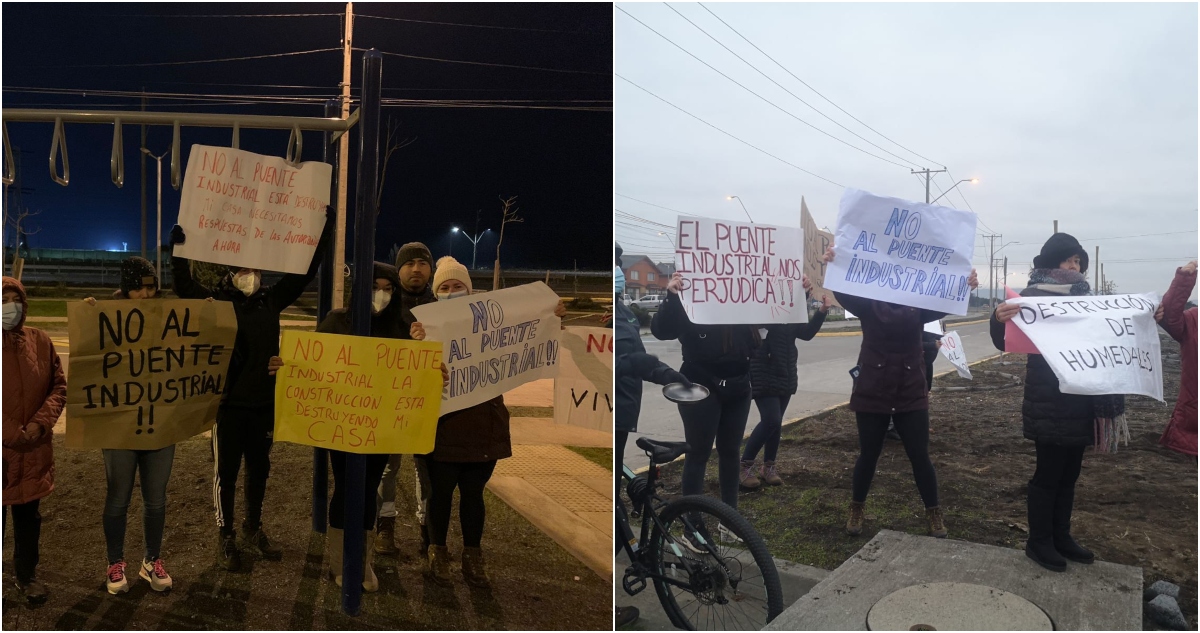 Manifestación de vecinos contra puente industrial