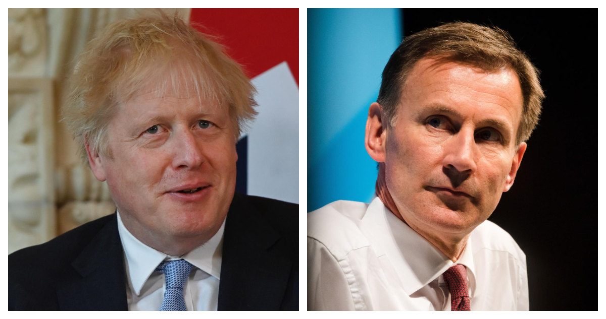 Boris Johnson y Jeremy Hunt