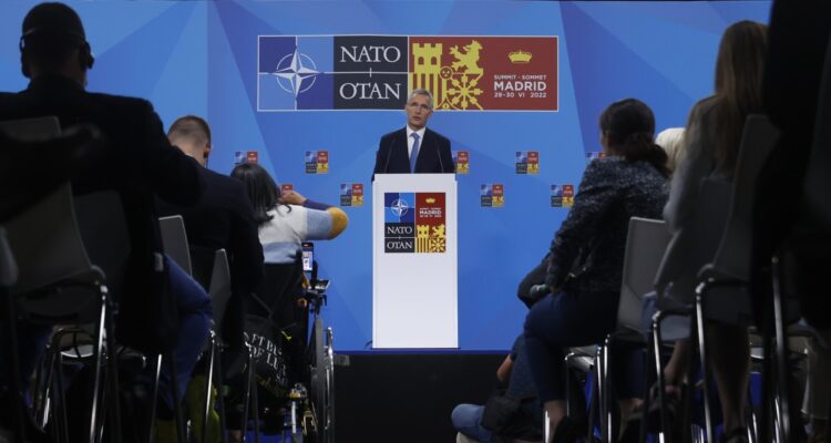 El secretario general de la OTAN, Jens Stoltenberg, en la cumbre de Madrid.