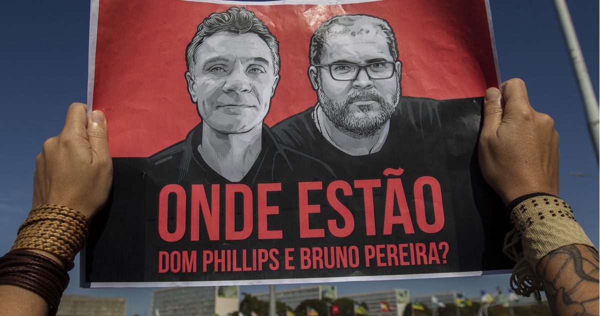 Protestas por la desaparición de Phillips y Pereira.