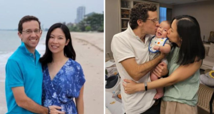 Pranaiya, su marido y su hijo