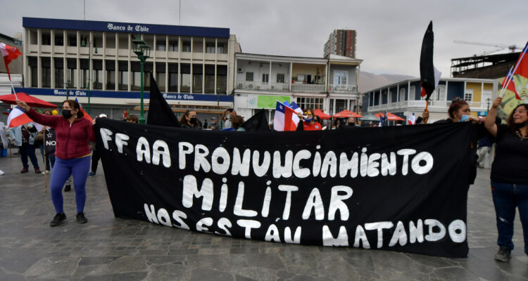 Protesta contra la delincuencia en Iquique