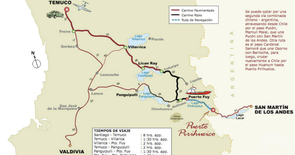 Ubicación de Puerto Pirehueico