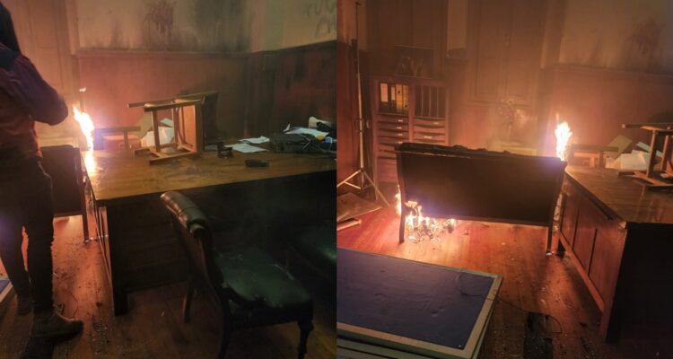 Denuncian quema de la oficina de la rectora del INBA: hoy nuevamente hay incidentes