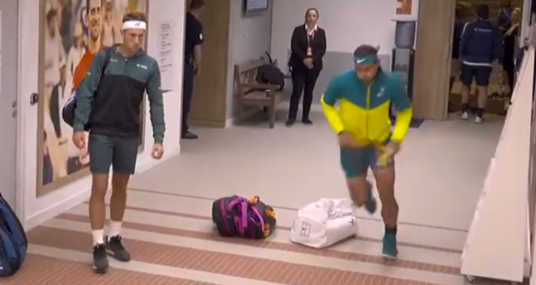 Rafael Nadal y Casper Ruud antes de la final de Roland Garros.