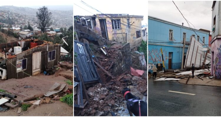Voladura de techumbres en Valparaíso