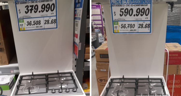 Alza de precio en Sodimac Puerto Montt durante campaña Cyberday