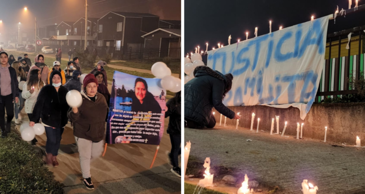 Velatón por joven muerta en balacera en Valdivia