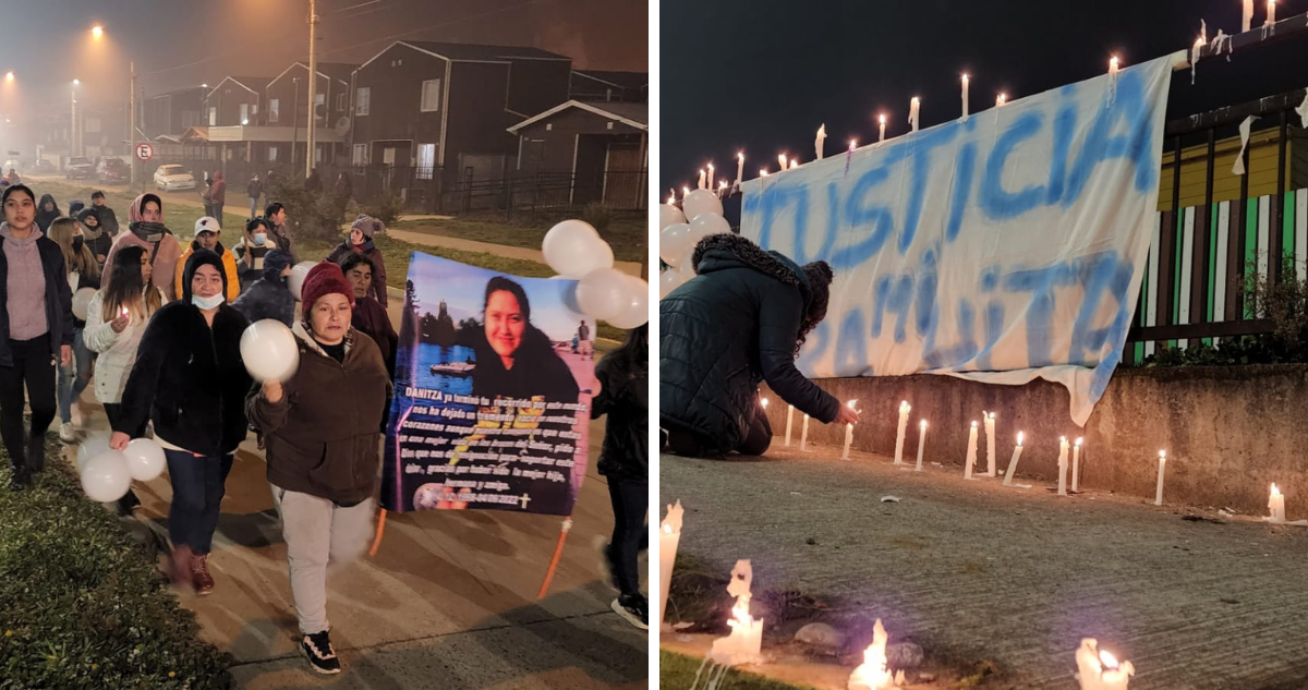 Velatón por joven muerta en balacera en Valdivia