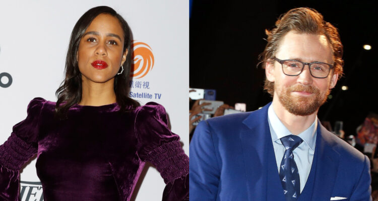 Zawe Ashton y Tom Hiddleston en diferentes fotografías, mientras posan para la cámara.