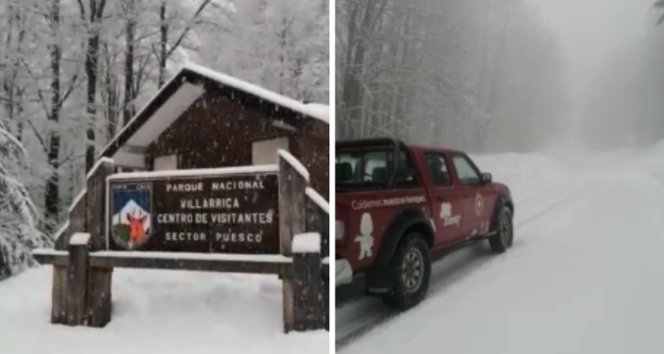 1.400 personas se mantienen aisladas en Lonquimay y parque Villarica sigue cerrado por nevadas