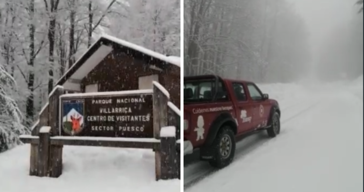 1.400 personas se mantienen aisladas en Lonquimay y parque Villarica sigue cerrado por nevadas