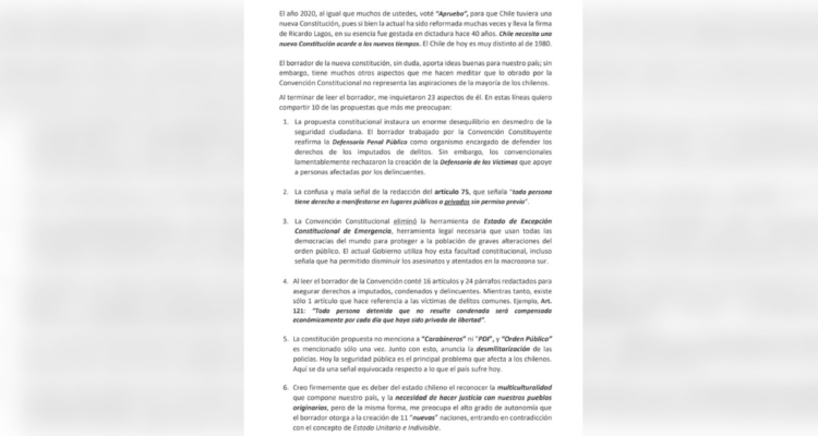 Carta alcalde de Penco.