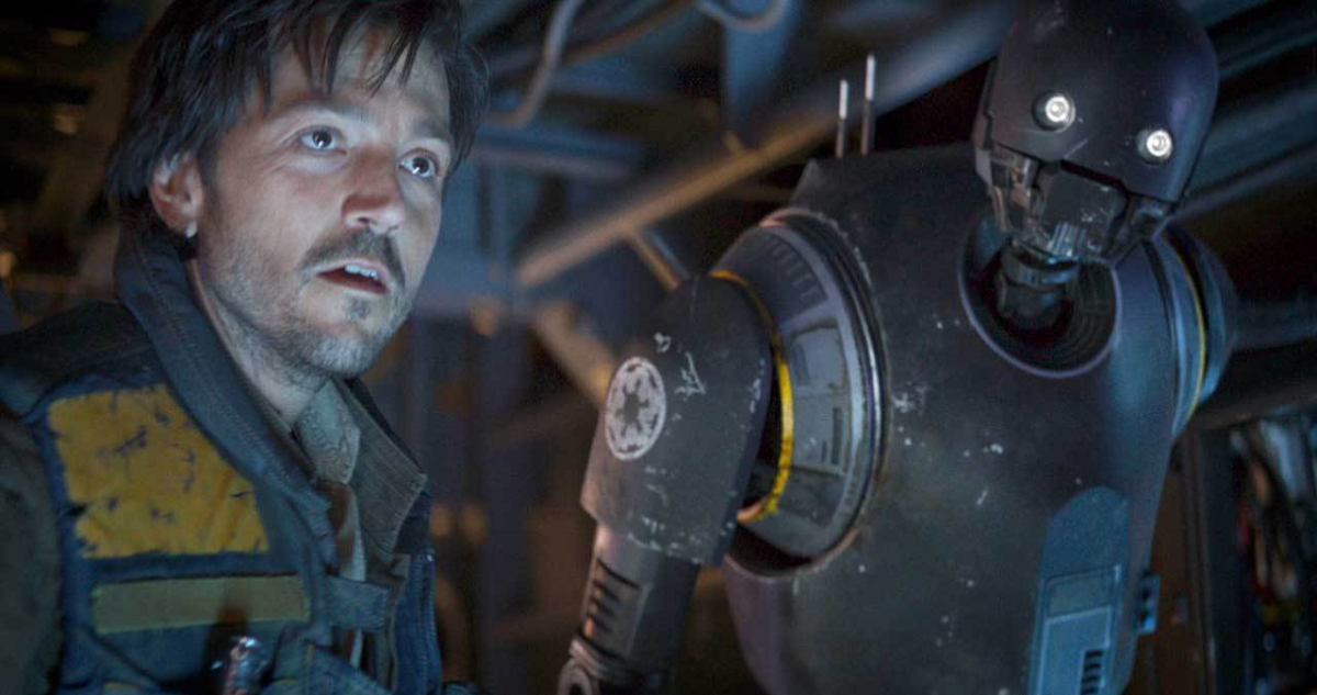 Cassian Andor y K2SO en Rogue One
