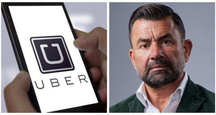 Una fotografía temática de Uber y otra del lobista que filtró los archivos.