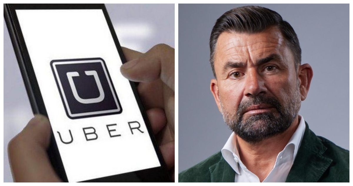 Una fotografía temática de Uber y otra del lobista que filtró los archivos.