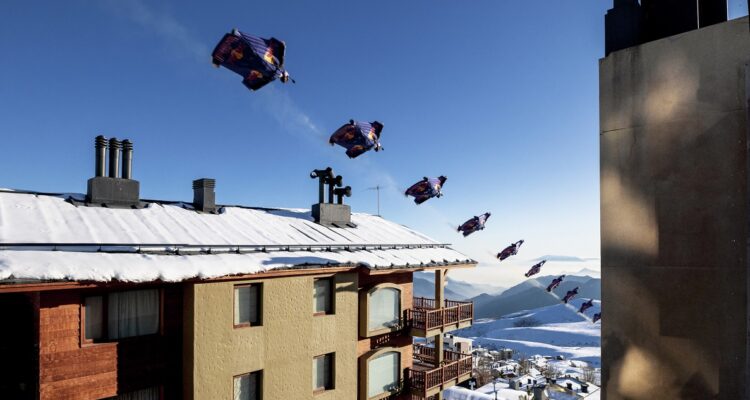 “Ardilla” Álvarez volando por La Parva.