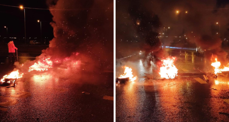 Manifestación Ruta 160 Lota.