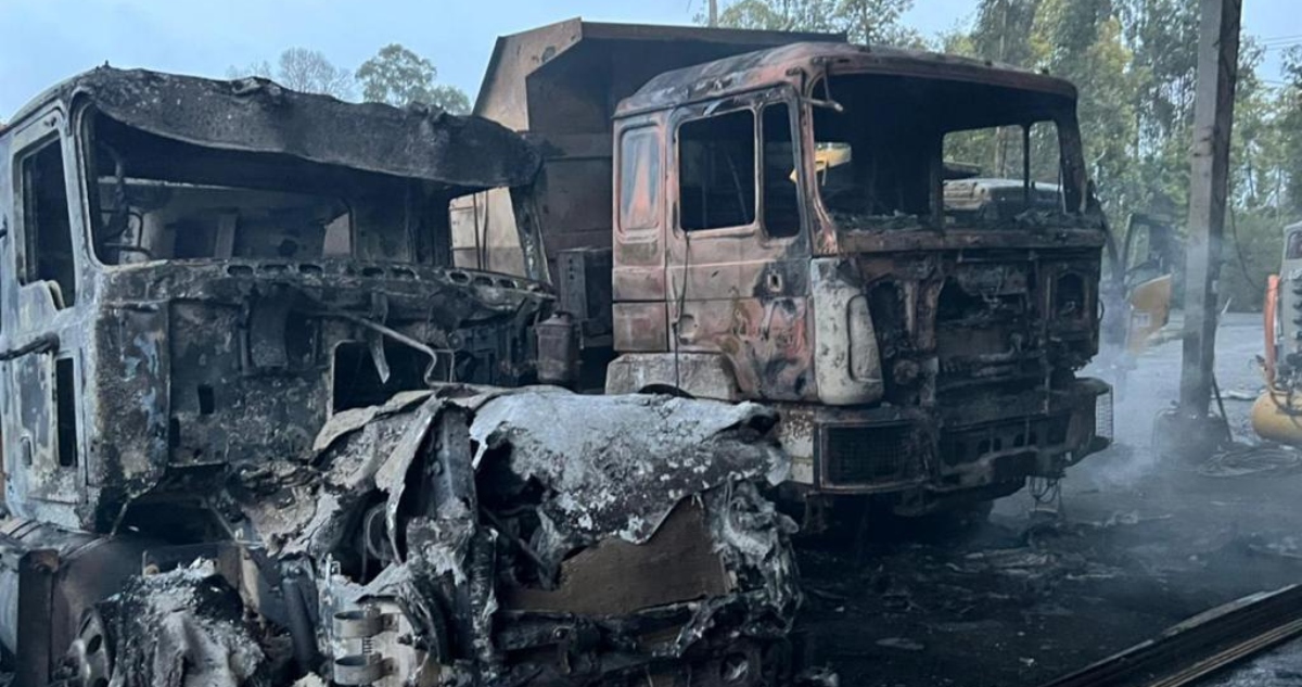 Ataque incendiario en Los Ríos