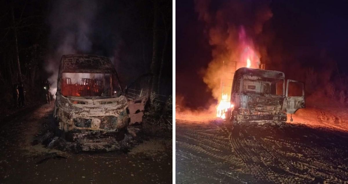 ataque incendiario faena Máfil
