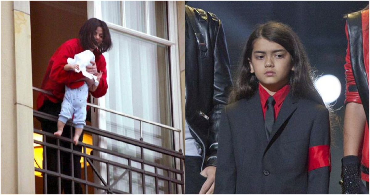Blanket Jackson junto a su padre