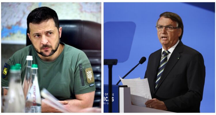 Imagen compuesta, Volodímir Zelensky y Jaír Bolsonaro