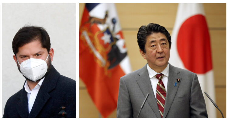 Boric y Shinzo Abe