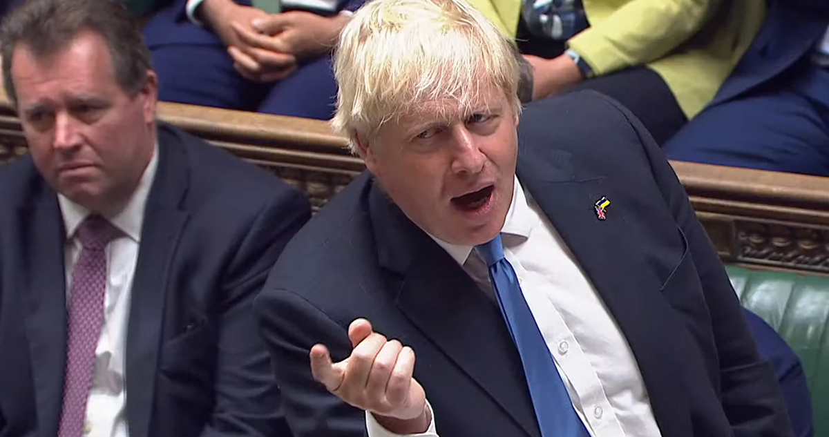 Boris Johnson en su alocución.