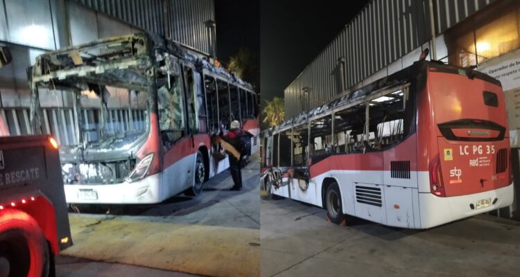 Bus RED fue quemado en Pedro Aguirre Cerda: máquina fue atacada cuando iba con pasajeros