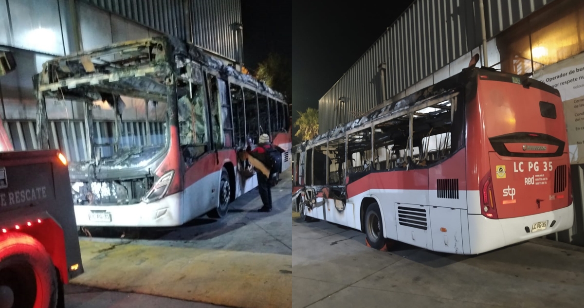 Bus RED fue quemado en Pedro Aguirre Cerda: máquina fue atacada cuando iba con pasajeros