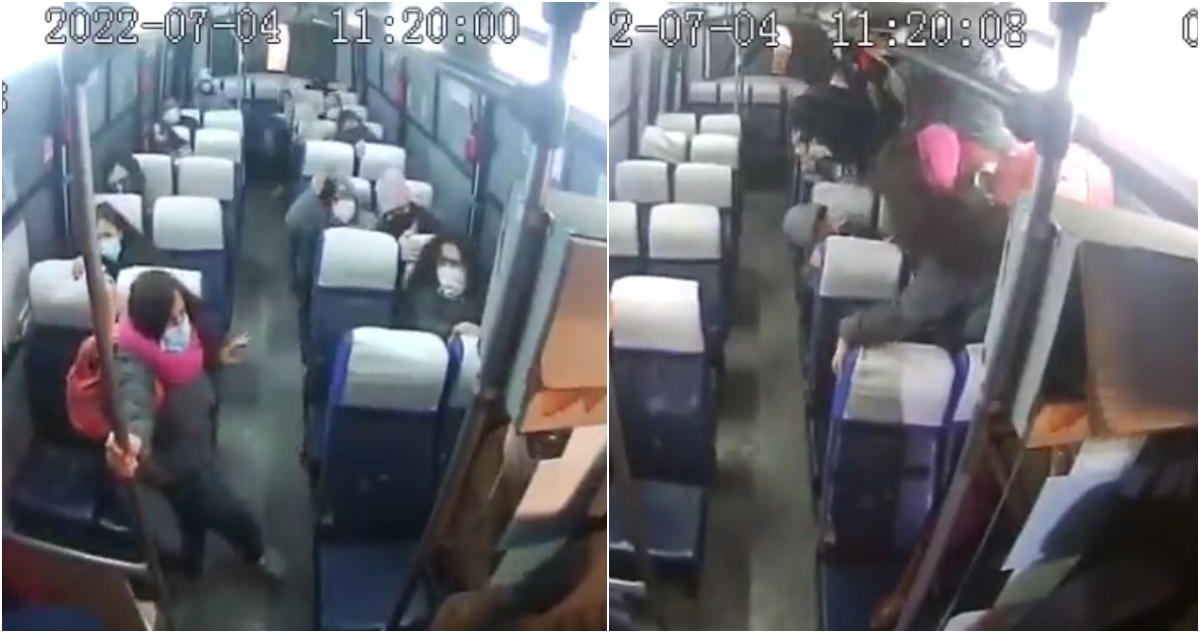 Volcamiento de bus en Quilpué