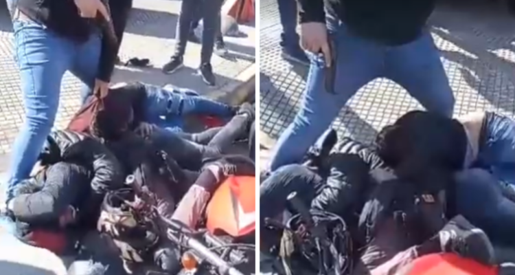 carabinero de franco retiene a ladrones