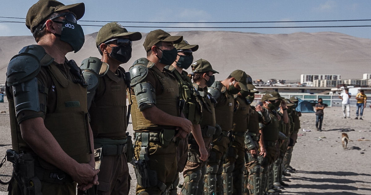 Carabineros en Arica.