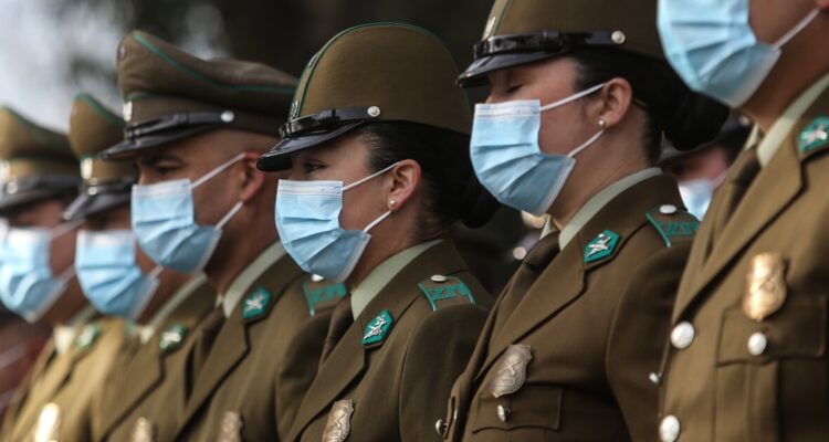 Carabineros en una ceremonia.