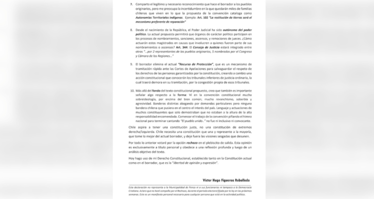 Carta alcalde de Penco.