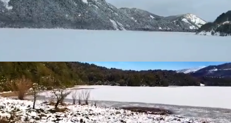 Congelamiento histórico en lagunas de La Araucanía
