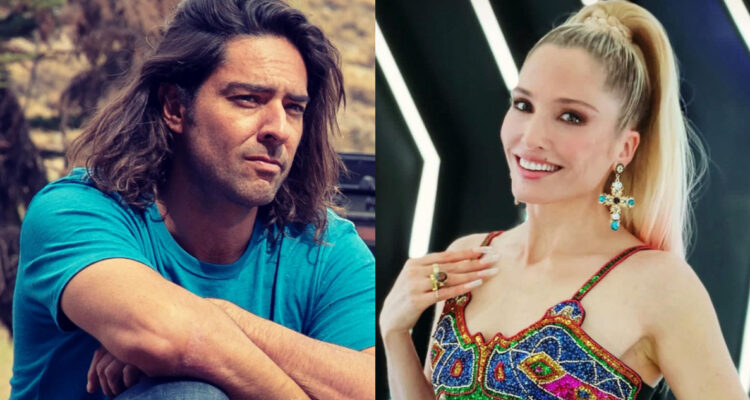 El actor Cristián Riquelme y Mane Swett posando para la cámara.