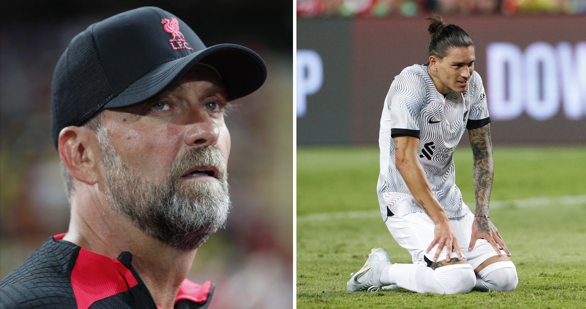 Darwin Núñez fue defendido -y retado- por Jürgen Klopp.