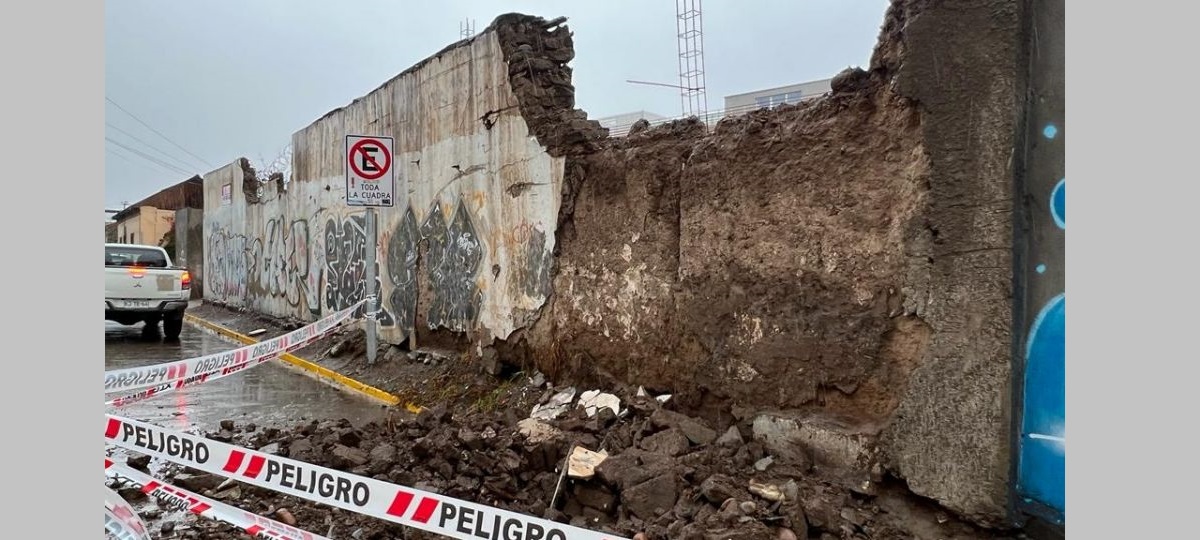 Derrumbe muro La Serena
