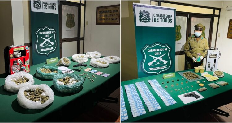 Droga incautada en La Araucanía