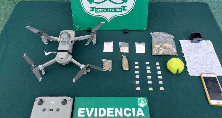 droga El Manzano dron