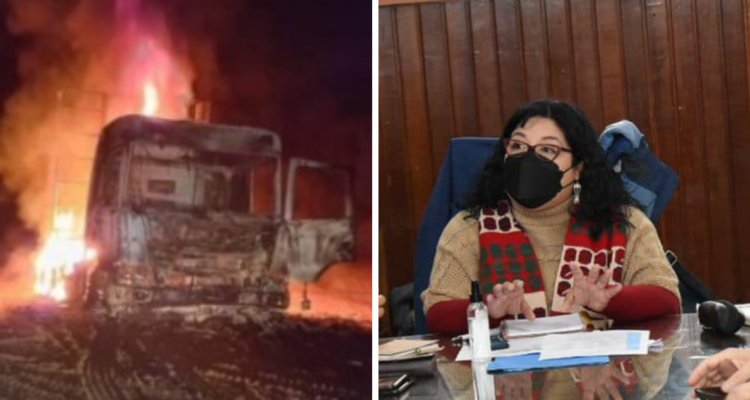 Gobierno se querella contra responsables del ataque que dejó 2 camiones y furgón destruido en Máfil