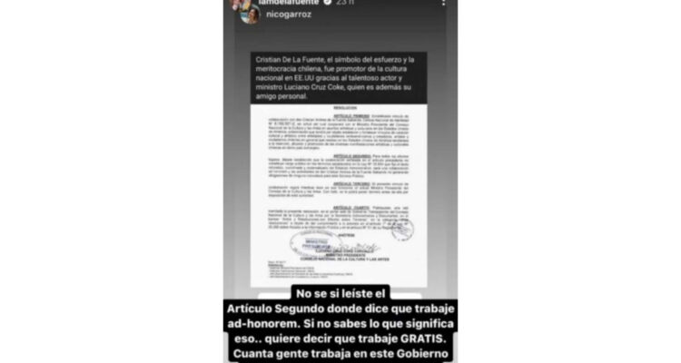 La historia de Instagram donde Cristián de la Fuente respondió a usuaria.