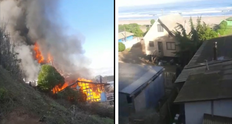 Incendio Maitencillo con peligro de propagación