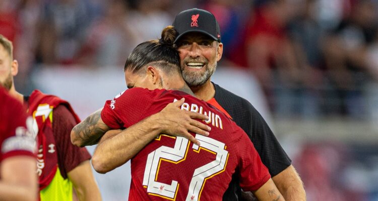 Klopp no escondió su alegría por gran partido de Darwin Núñez en Liverpool