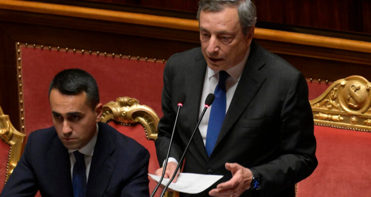 Mario Draghi ante el Parlamento.