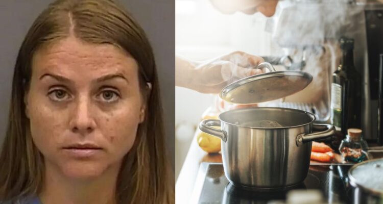 Mujer quema a niño con una olla