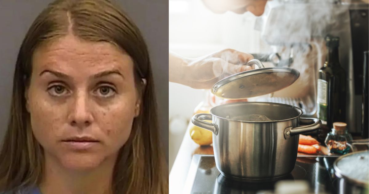 Mujer quema a niño con una olla